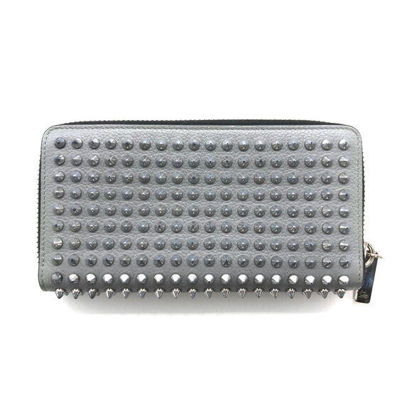 Christian Louboutin Handbags - Christian Louboutin round zip long wallet grey leather